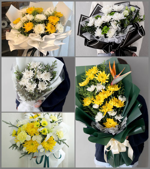 广西梧州龙圩区新地镇白事花束代送